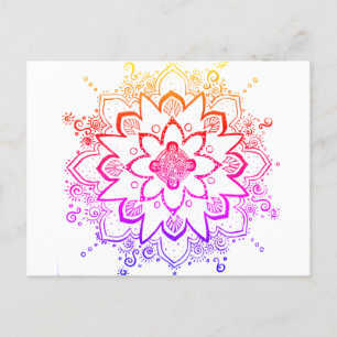 Rainbow Mandala postcard