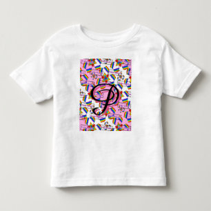 Rainbow Mandala Pride Monogram - Vibrant Geometric Toddler T-Shirt