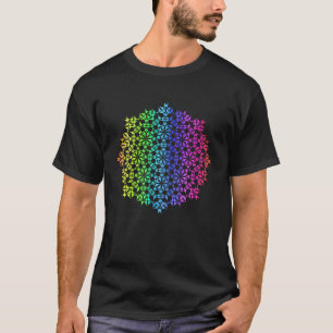 Rainbow Mandala Rosette Flower Geometry Yoga Vibe T-Shirt