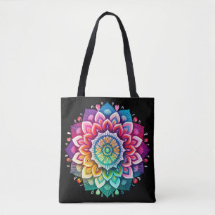 Rainbow Mandala Tote Bag