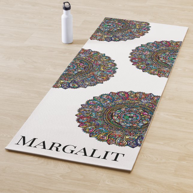 Rainbow Mandalas Mandala Relaxation Pilates Yoga Mat (In Situ)