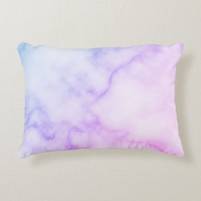 Rainbow Marble Pattern Decorative Cushion (Front)