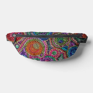 Rainbow Mardi Gras Bead Art Fanny Pack
