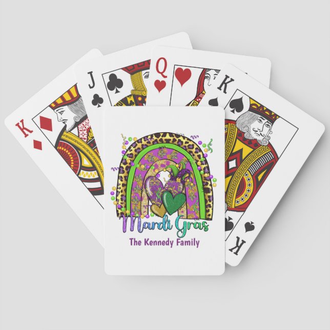 Rainbow Mardi Gras Playing Cards (Back)