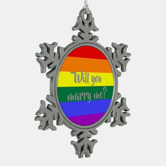 #rainbow marriage proposal Christmas decoration (Left)