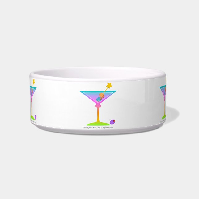 RAINBOW MARTINI COCKTAIL SNACK BOWL (Front)