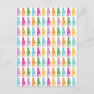 Rainbow Mastiff Pattern Postcard