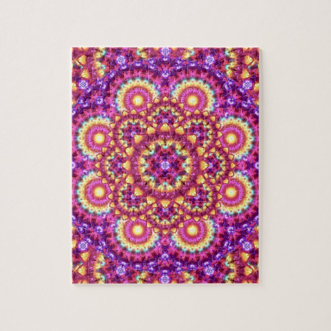 Rainbow Matrix Mandala Jigsaw Puzzle (Vertical)