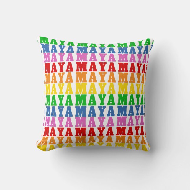 Rainbow Maya Cushion (Front)