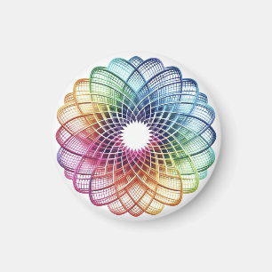 Rainbow Medallion - Abstract Magnet