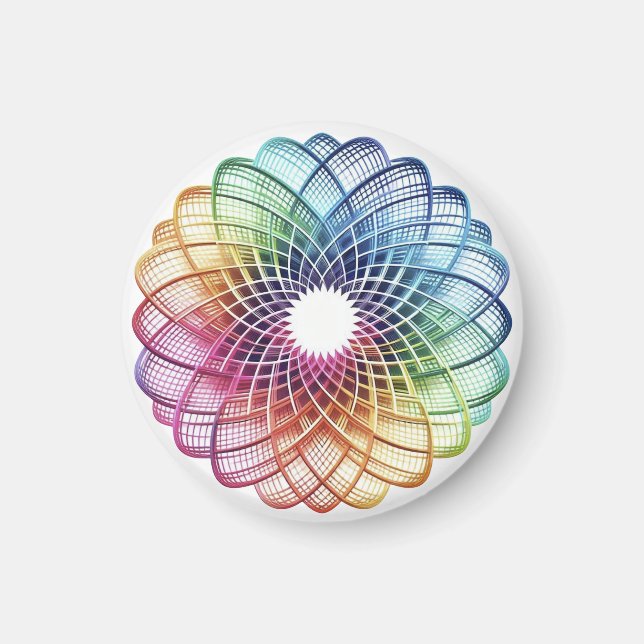 Rainbow Medallion - Abstract Magnet (Front)