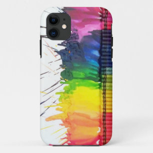 Rainbow melted crayon art ANY iPhone model case