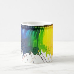 Rainbow melted crayon art artist coffee mug