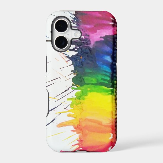 Rainbow melting crayons art iPhone 5 case (Back)