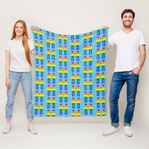 Rainbow Men Fleece Blanket