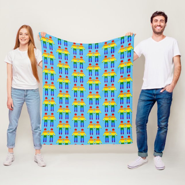 Rainbow Men Fleece Blanket (In Situ)