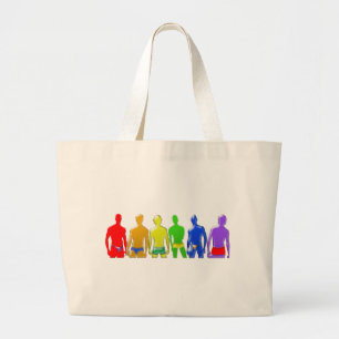 Rainbow Men Large Tote Bag