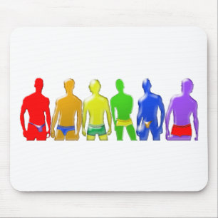 Rainbow Men Mouse Mat