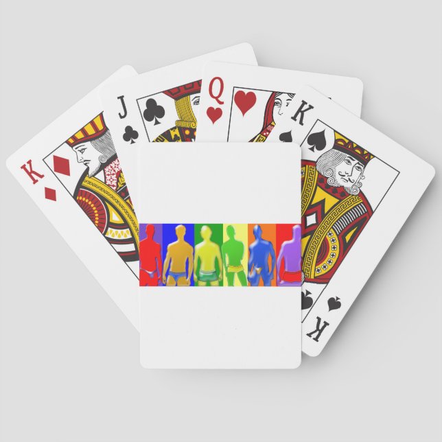 Rainbow Men Playing Cards (Back)