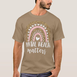 Rainbow Mental Health Matters Human Brain Illness T-Shirt