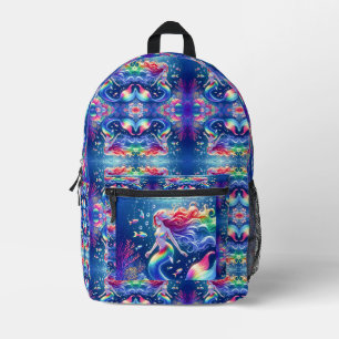 Rainbow Mermaid Colourful Fun Printed Backpack