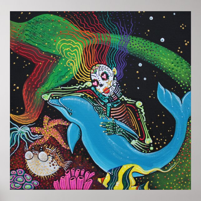 Rainbow Mermaid Poster (Front)
