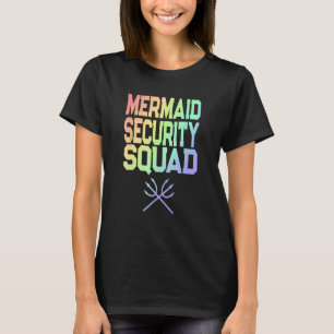 Rainbow Mermaid Security Squad Merman Halloween Co T-Shirt