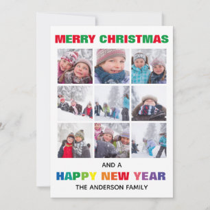Rainbow Merry Christmas Collage - Christmas Card