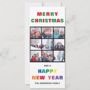 Rainbow Merry Christmas - Vertical Christmas Card