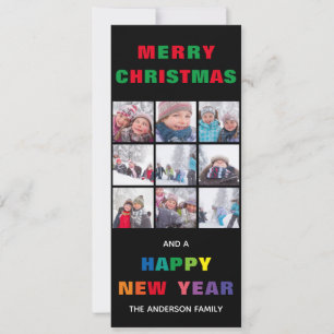 Rainbow Merry Christmas - Vertical Christmas Card