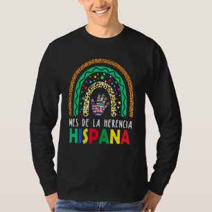 Rainbow Mes De La Herencia Hispana Hispanic Herita T-Shirt