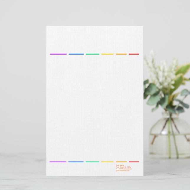 Rainbow minimal  stationery (Standing Front)