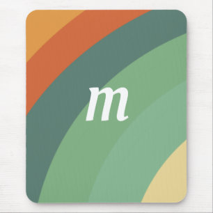 Rainbow Minimalist Stripes Handmade Mouse Mat