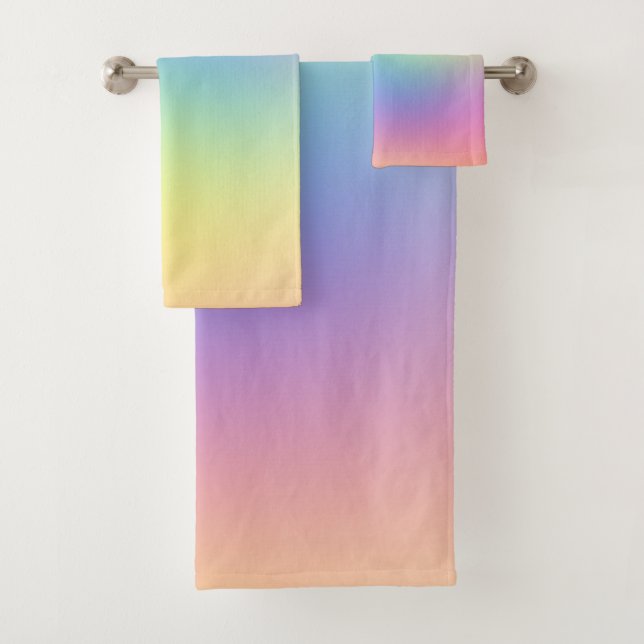 RAINBOW MIST BATHROOM TOWEL SET (Insitu)