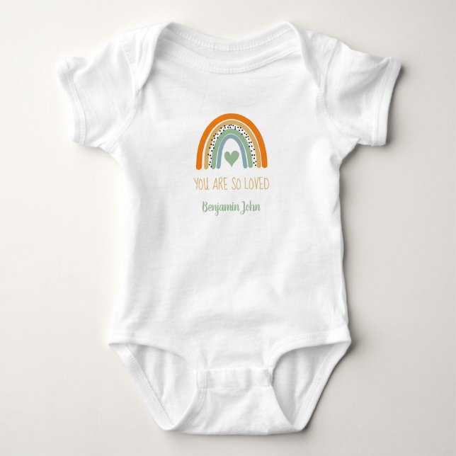 Rainbow Modern Baby Boy Bodysuit (Front)