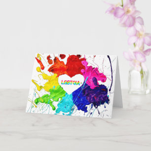 Rainbow Modern Stripe LGBT Card