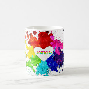 Rainbow Modern Stripe LGBT Coffee Mug