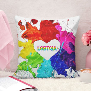 Rainbow Modern Stripe LGBT Cushion