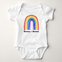 Rainbow Mommy + Mumma baby bodysuit