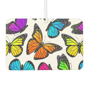 Rainbow Monarch Butterfly Pattern Car Air Freshener