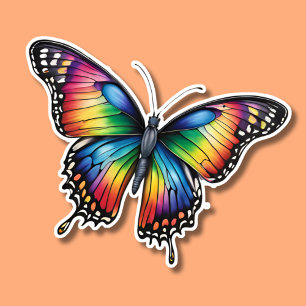 Rainbow Monarch Butterfly Waterproof 
