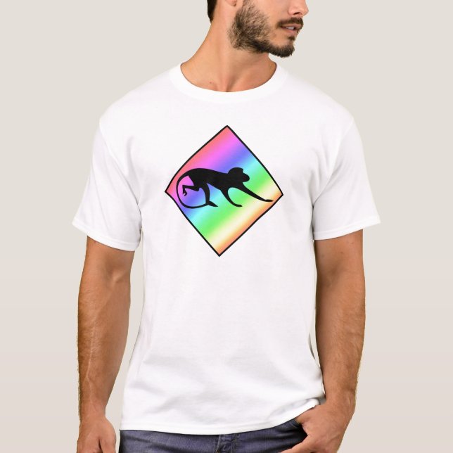 Rainbow Monkey Crossing T-Shirt (Front)