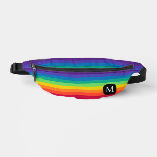 Rainbow Monogram Cute Striped Pattern Bum Bags