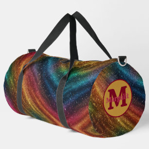 Rainbow Monogram Striped Large Duffel Bag