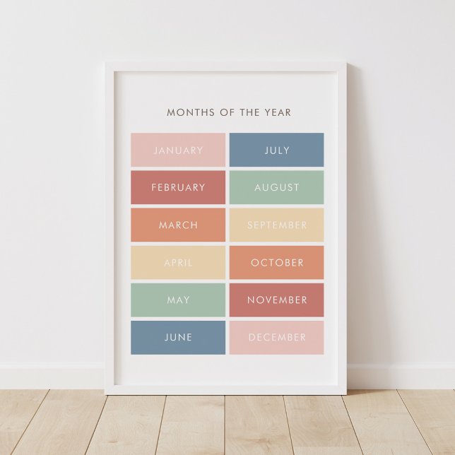Rainbow Months of the Year Classroom Poster (Creator Uploaded)