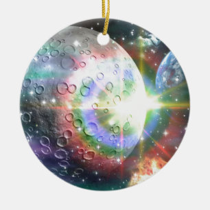 rainbow moon ceramic tree decoration