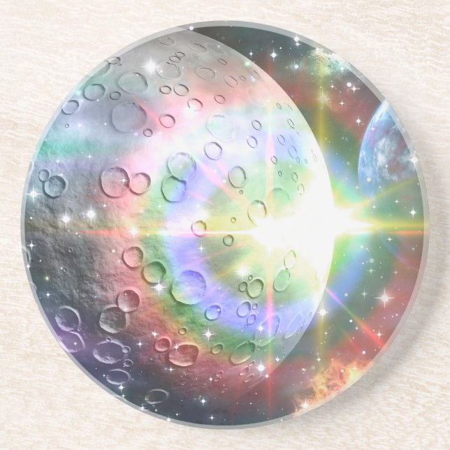 rainbow moon coaster (Front)