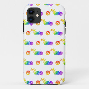 Rainbow Mortocycle iPhone 11 Case