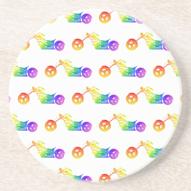 Rainbow Mortocycle Coaster (Front)