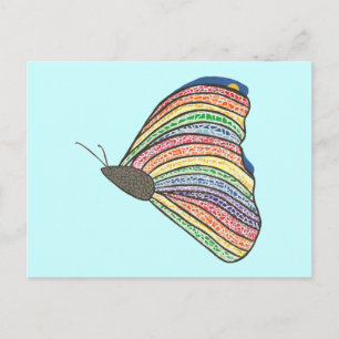 Rainbow Mosaic Butterfly Postcards